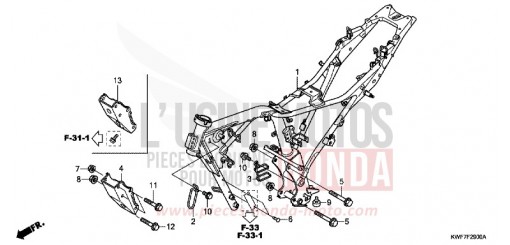 CARROSSERIE DE CHASSIS CBF125MA de 2010